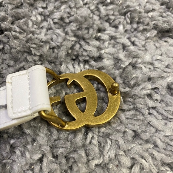 Vintage Gucci Double G Leather Rare Belt - Picture 5 of 7